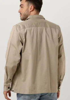 taupe calvin klein overshirt utility shirt