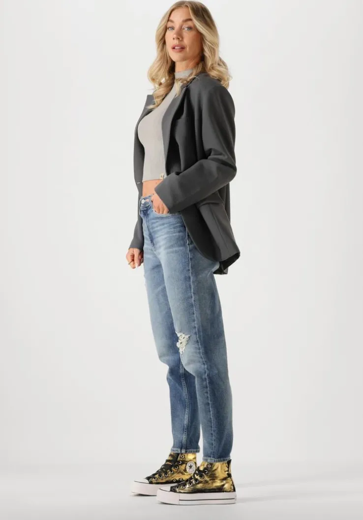 taupe calvin klein top warm texture rib mockneck top