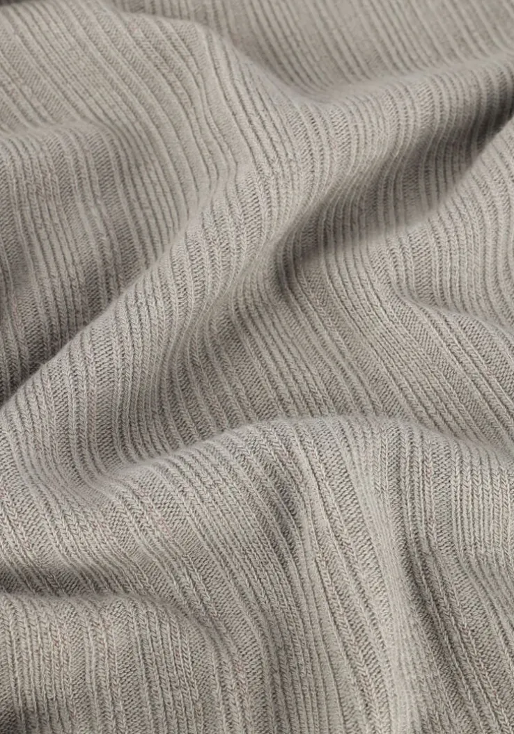 taupe calvin klein top warm texture rib mockneck top