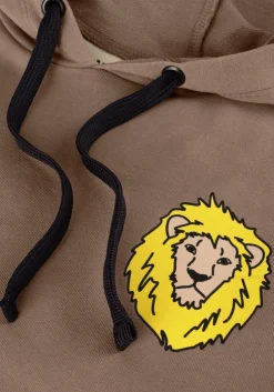 taupe carlijnq sweater lion - hoodie short sleeve