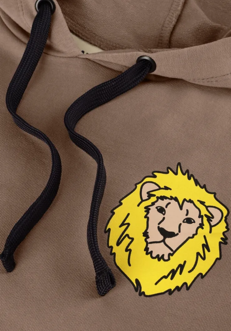taupe carlijnq sweater lion - hoodie short sleeve