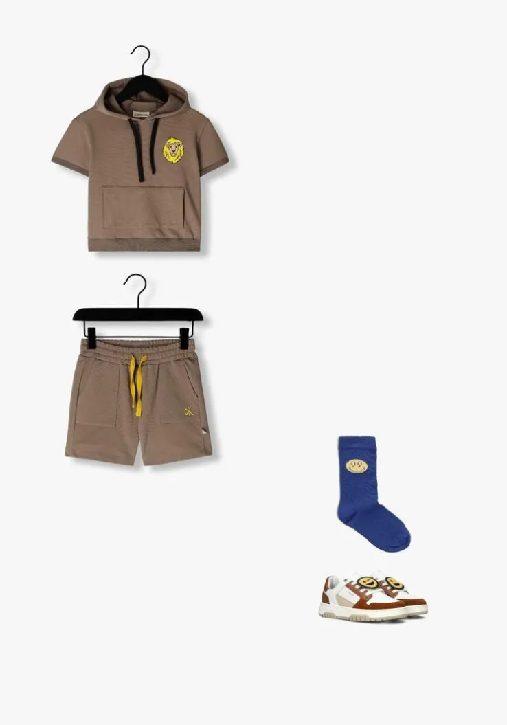 taupe carlijnq sweater lion - hoodie short sleeve