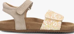 taupe clic! platte sandalen cl-grass