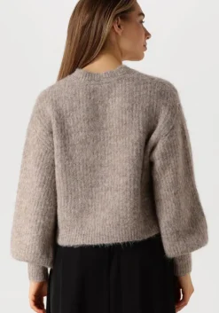 taupe co'couture vest coralee rib cardigan