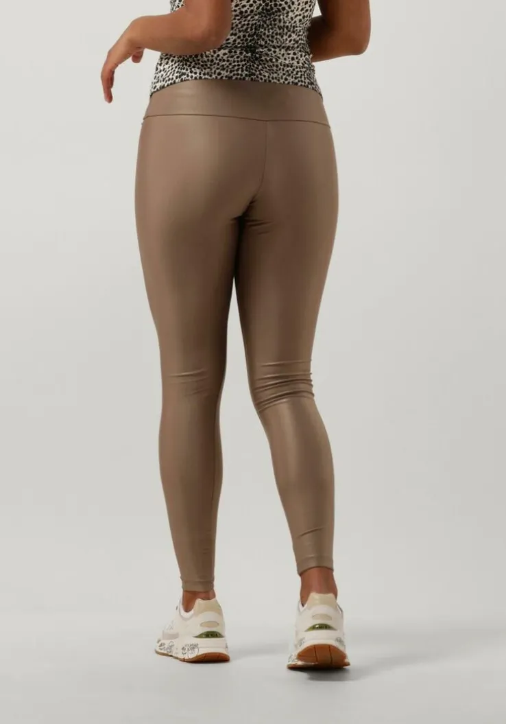 taupe deblon sports legging clara shine leggings high waistband