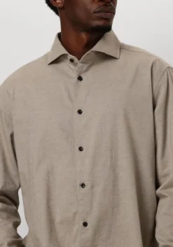 taupe dstrezzed casual overhemd olav shirt