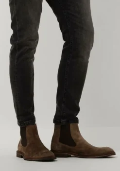 taupe floris van bommel chelsea boots sfm-60048