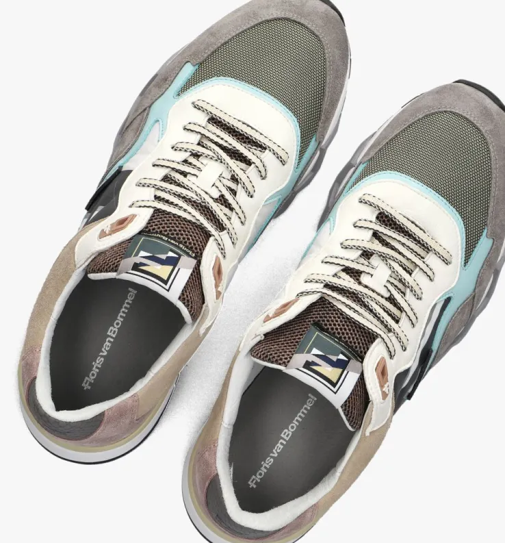 taupe floris van bommel lage sneakers sfm-10136 de zager