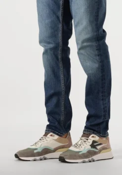 taupe floris van bommel lage sneakers sfm-10136 de zager