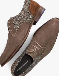 taupe floris van bommel nette schoenen sfm-30361