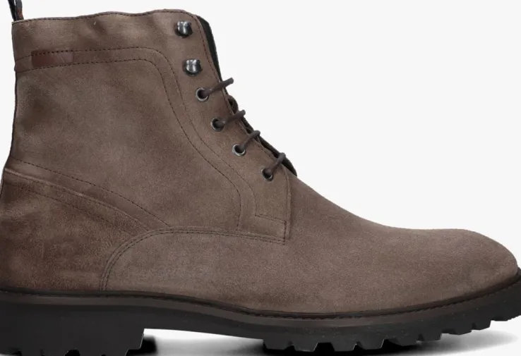 taupe floris van bommel veterschoenen sfm-80033 sturdi
