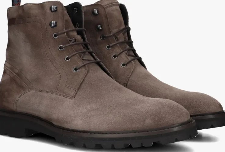 taupe floris van bommel veterschoenen sfm-80033 sturdi