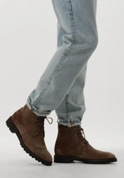 taupe floris van bommel veterschoenen sfm-80033 sturdi