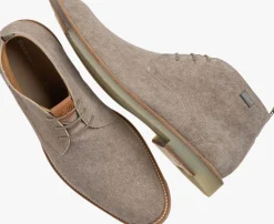 taupe floris van bommel veterschoenen sfm-50128 de lexer