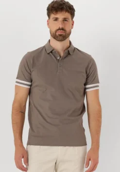taupe gentiluomo polo polo 3 button ss j2006-219