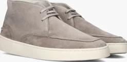 taupe greve lage sneakers wave