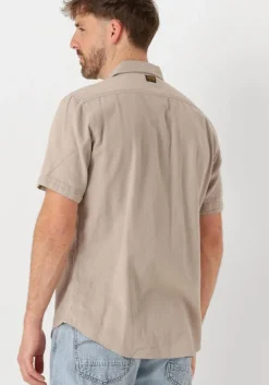taupe g-star raw casual overhemd marine slim shirt ss