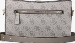 taupe guess schoudertas zamira top zip