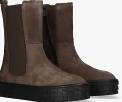 taupe hip chelsea boots h1369