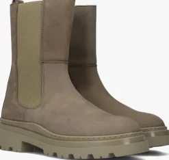 taupe hip chelsea boots h1238