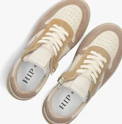 taupe hip lage sneakers h1804