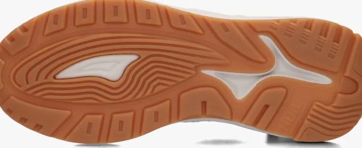 taupe hub lage sneakers grid-m