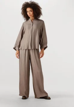 taupe knit-ted wijde broek noa