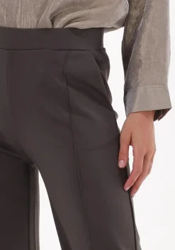 taupe knit-ted wijde broek floor pant