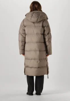 taupe krakatau gewatteerde jas qw503