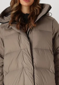 taupe krakatau gewatteerde jas qw503