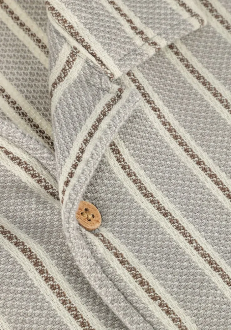 taupe lil' atelier casual overhemd nmmfrede ss loose shirt lil