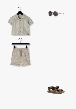 taupe lil' atelier korte broek nmmfrede stripe loose shorts lil