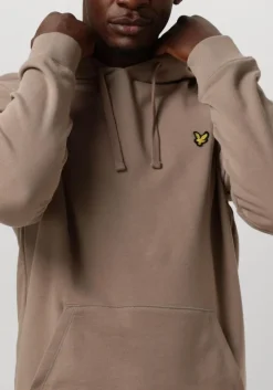 taupe lyle & scott truien/vesten pullover hoodie