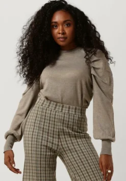 taupe minus trui scarlet knit pullover