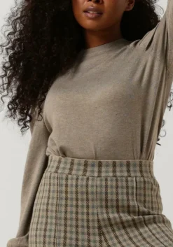 taupe minus trui scarlet knit pullover