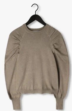 taupe minus trui scarlet knit pullover