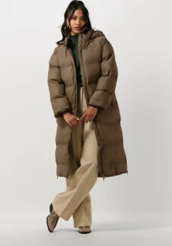 taupe neo noir gewatteerde jas viviana c puffer jacket