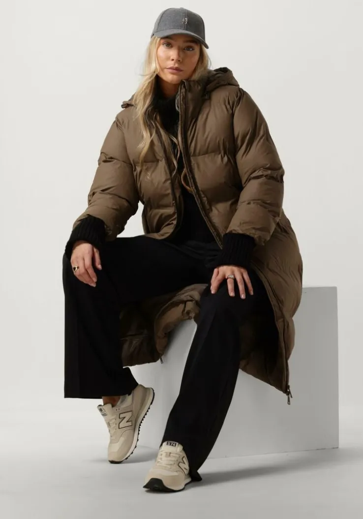 taupe neo noir gewatteerde jas viviana c puffer jacket