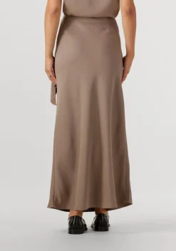 taupe neo noir midirok kit dull sateen skirt