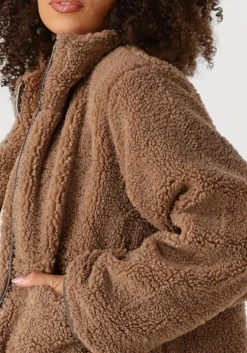 taupe neo noir teddy jas effa teddy jacket