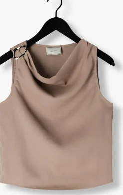 taupe neo noir top scotta dull sateen top
