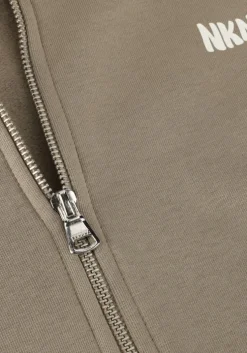 taupe nik & nik vest rocco zip hoodie