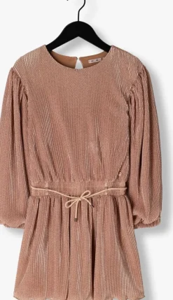 taupe nono mini jurk miron aop plissee dress