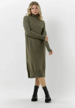 taupe not shy midi jurk teba