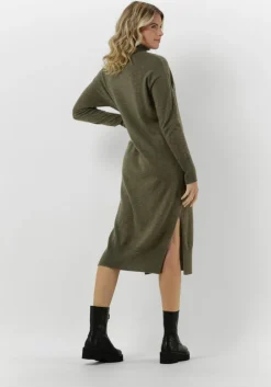 taupe not shy midi jurk teba