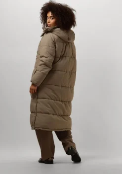 taupe notre-v gewatteerde jas nv-edna