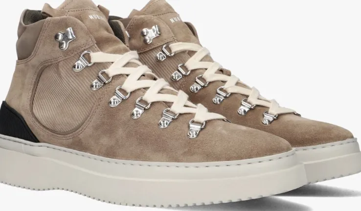taupe nubikk hoge sneakers jonah aztec