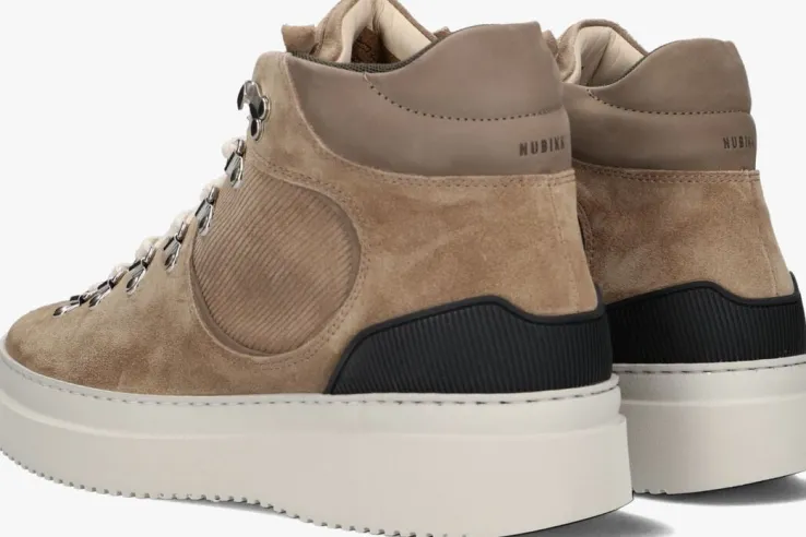 taupe nubikk hoge sneakers jonah aztec
