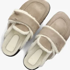 taupe nubikk instappers teddy fur