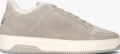 taupe nubikk lage sneakers basket court fur